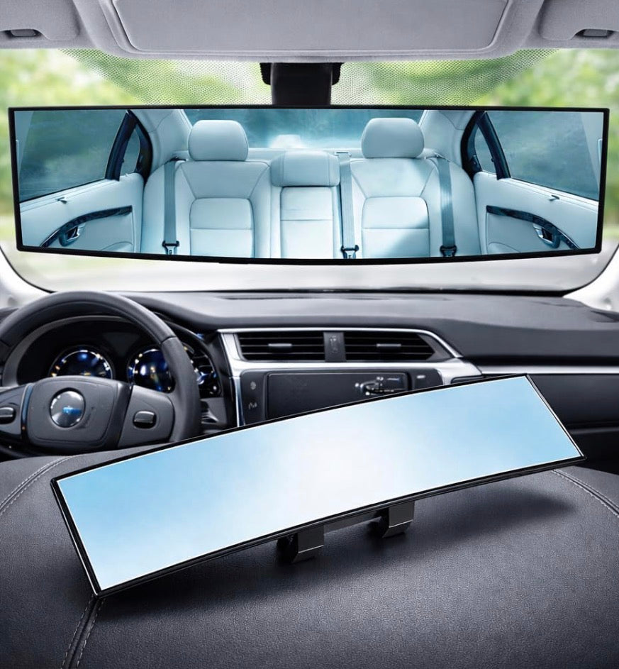 ClearView 11.4” Panoramic Rear View Mirror | Universal Clip-On HD Wide Angle Mirror