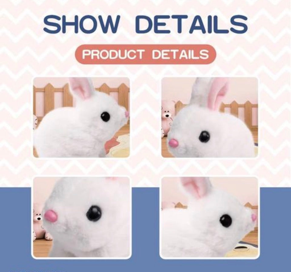 Walking & Jumping Bunny Toy with Sound | Interactive Plush Rabbit for Kids (3+ Years)
