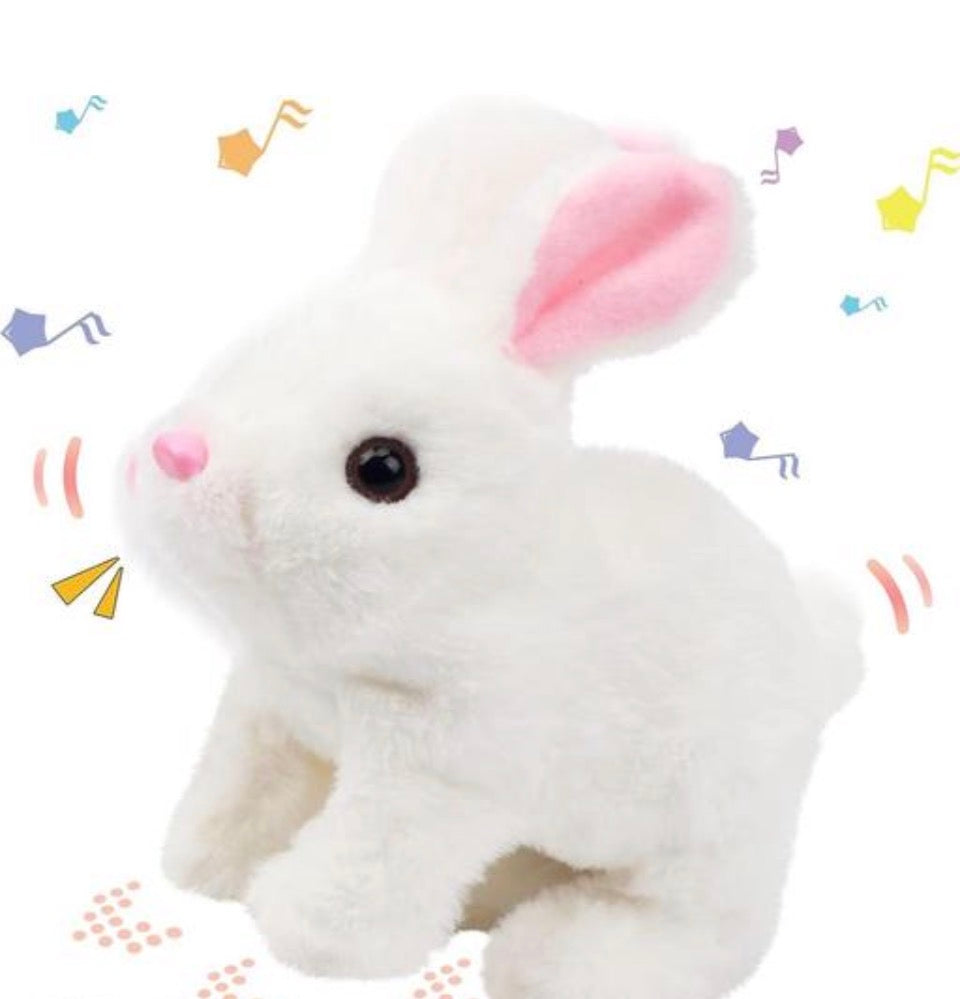 Walking & Jumping Bunny Toy with Sound | Interactive Plush Rabbit for Kids (3+ Years)