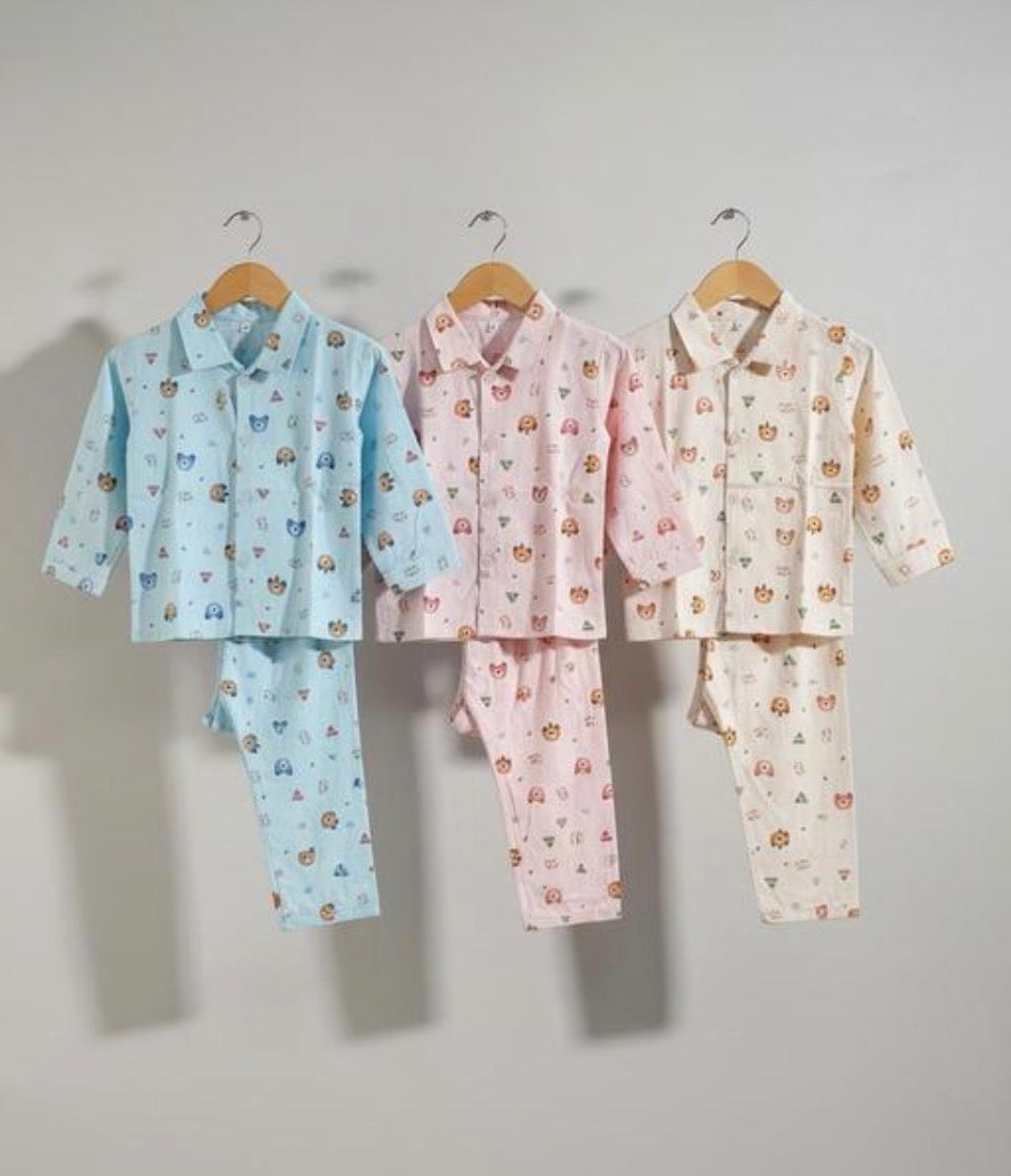 SnuggleCotton Premium Baby Night Suit Set | Pack of 3