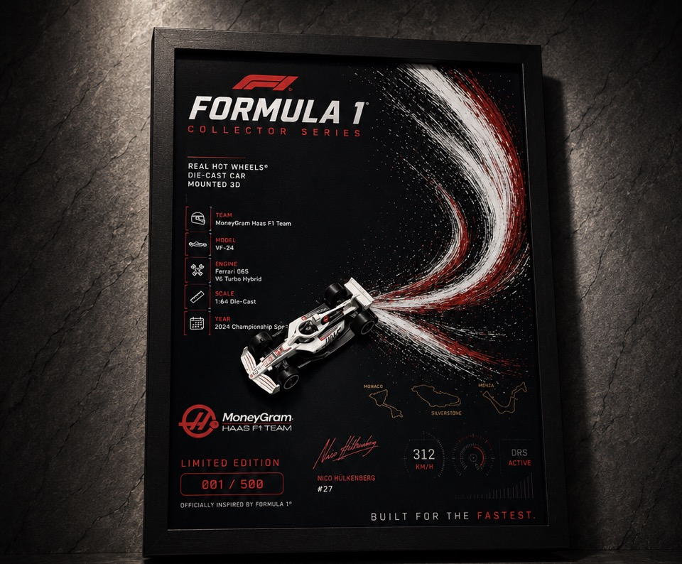 Formula 1 Collector Series | Real Hot Wheels® MoneyGram Haas F1 Edition by Carbon Atelier