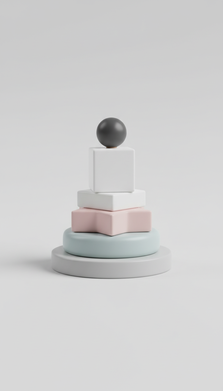 Interactive wooden stacking toy